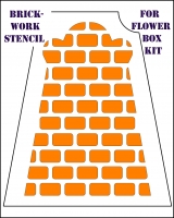 brickwork stencil for flower box front cover
